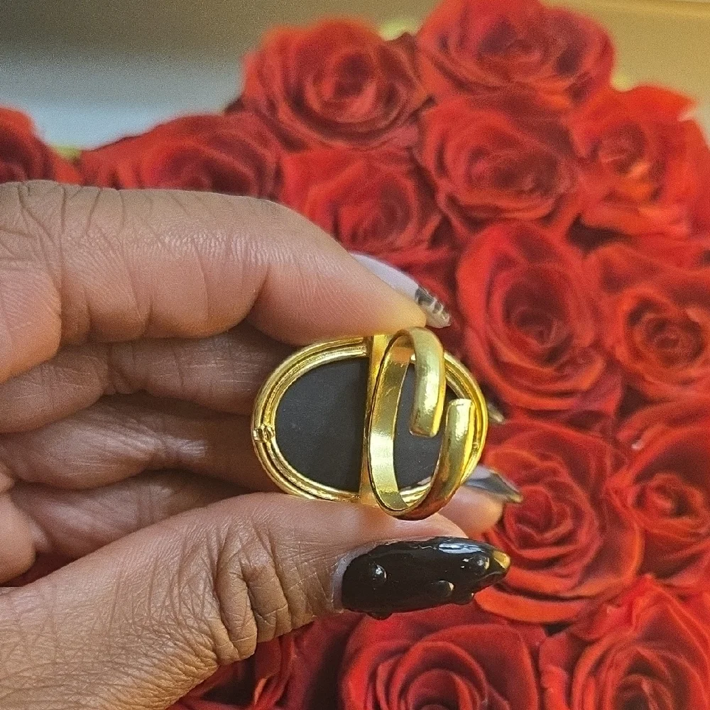 Statement Abalone Shell Ring - Picture 2 of 4